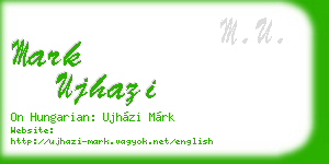 mark ujhazi business card